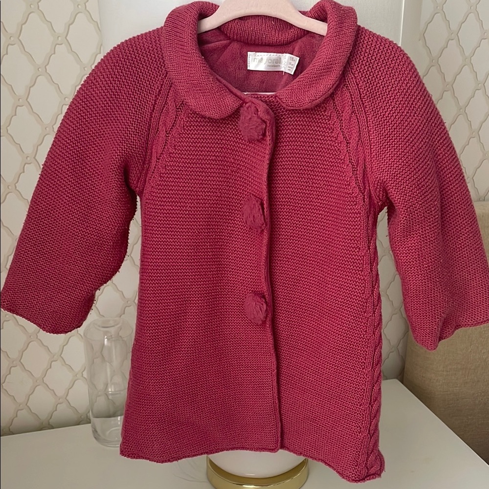 Kids Pink Knit Jacket
